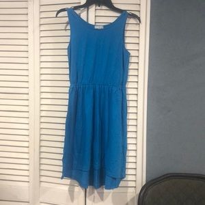 Blue cotton sleeveless dress